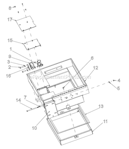 Page C Diagram and Parts List for HP14  Barranca Diamond Brick Saw